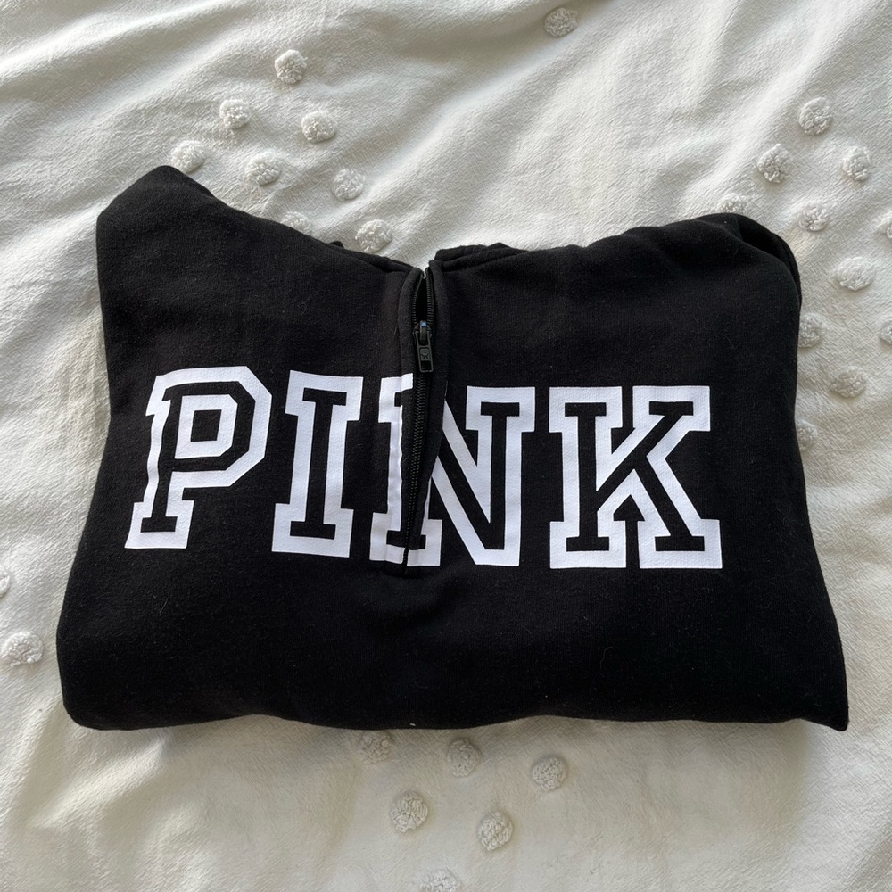 Black half zip hoodie